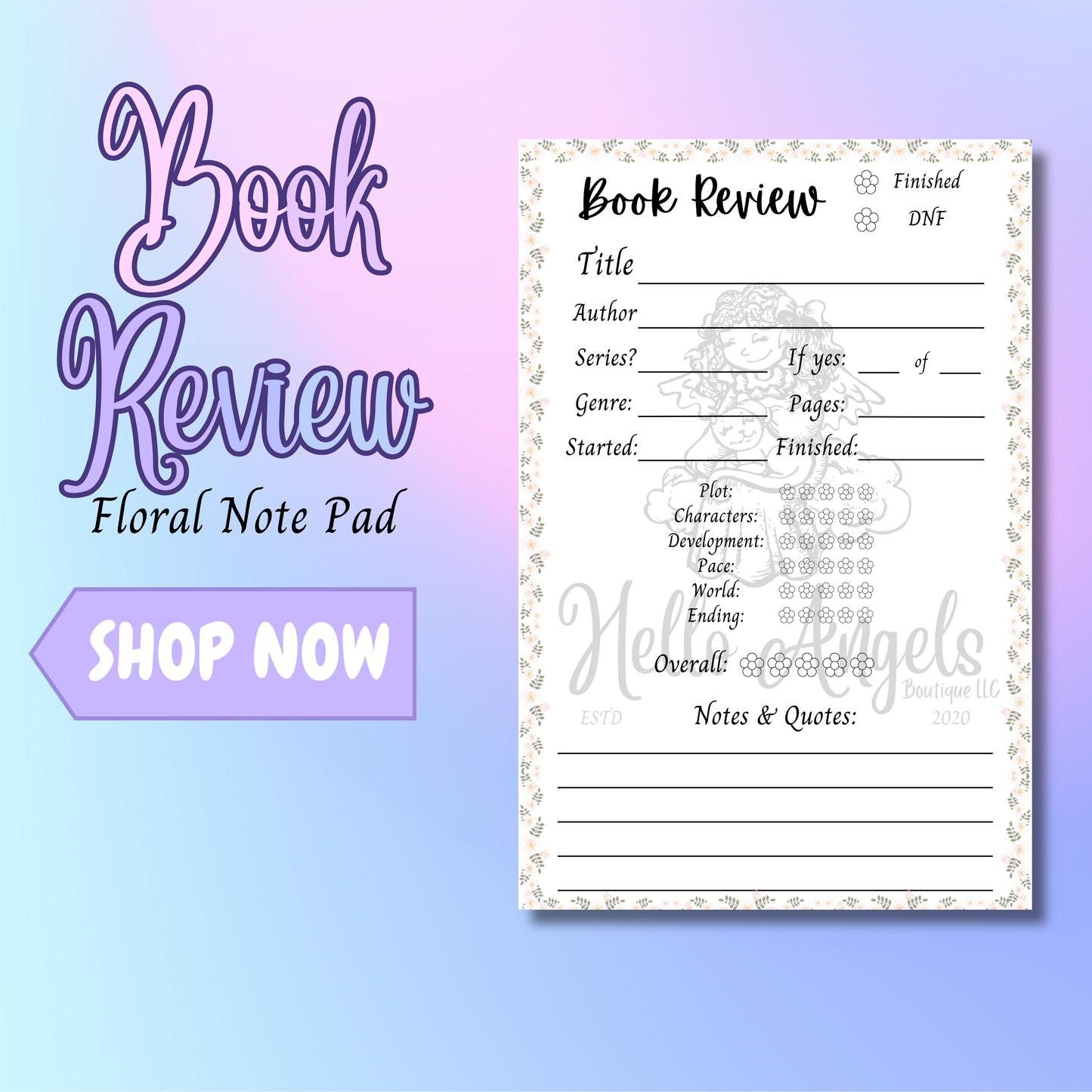 Book Review Notepad